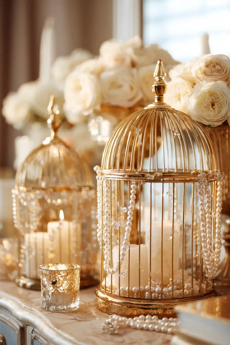 29 Vintage Birdcage Decor Ideas for a Cottage Corner 10