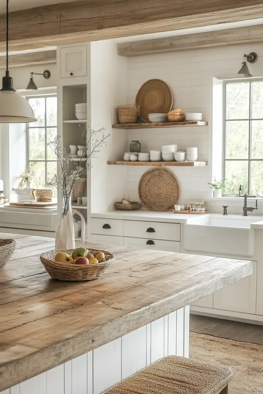 29 Farmhouse Kitchen With White Cabinets Ideas That Stay Honest 10