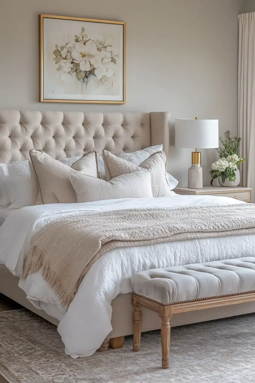 29 Warm Beige Bedroom Ideas for a Room That Calms You Down 11