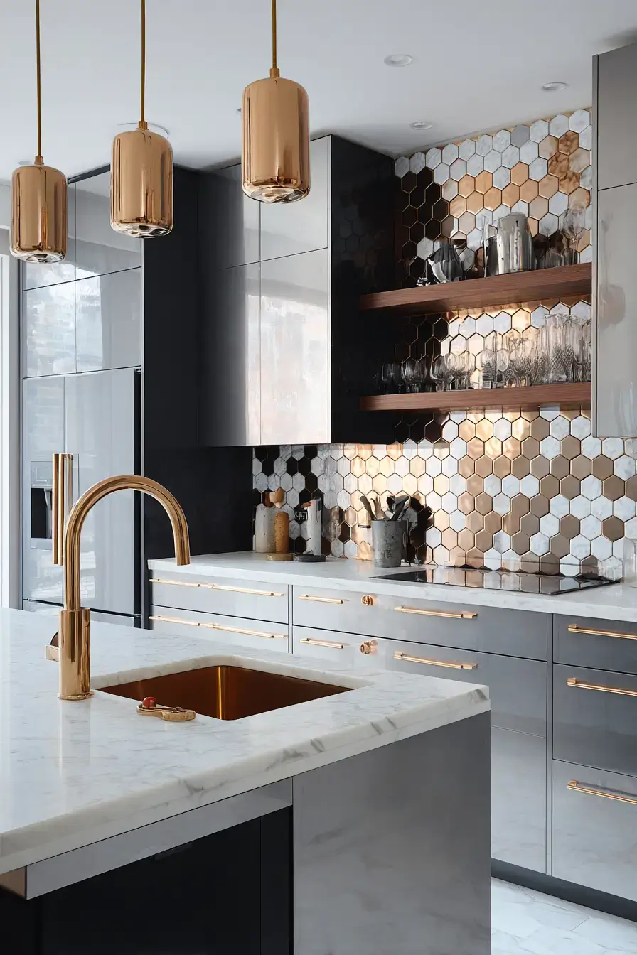 29 Aluminium Kitchen Cabinets Ideas for a Cool, Clean Look 11