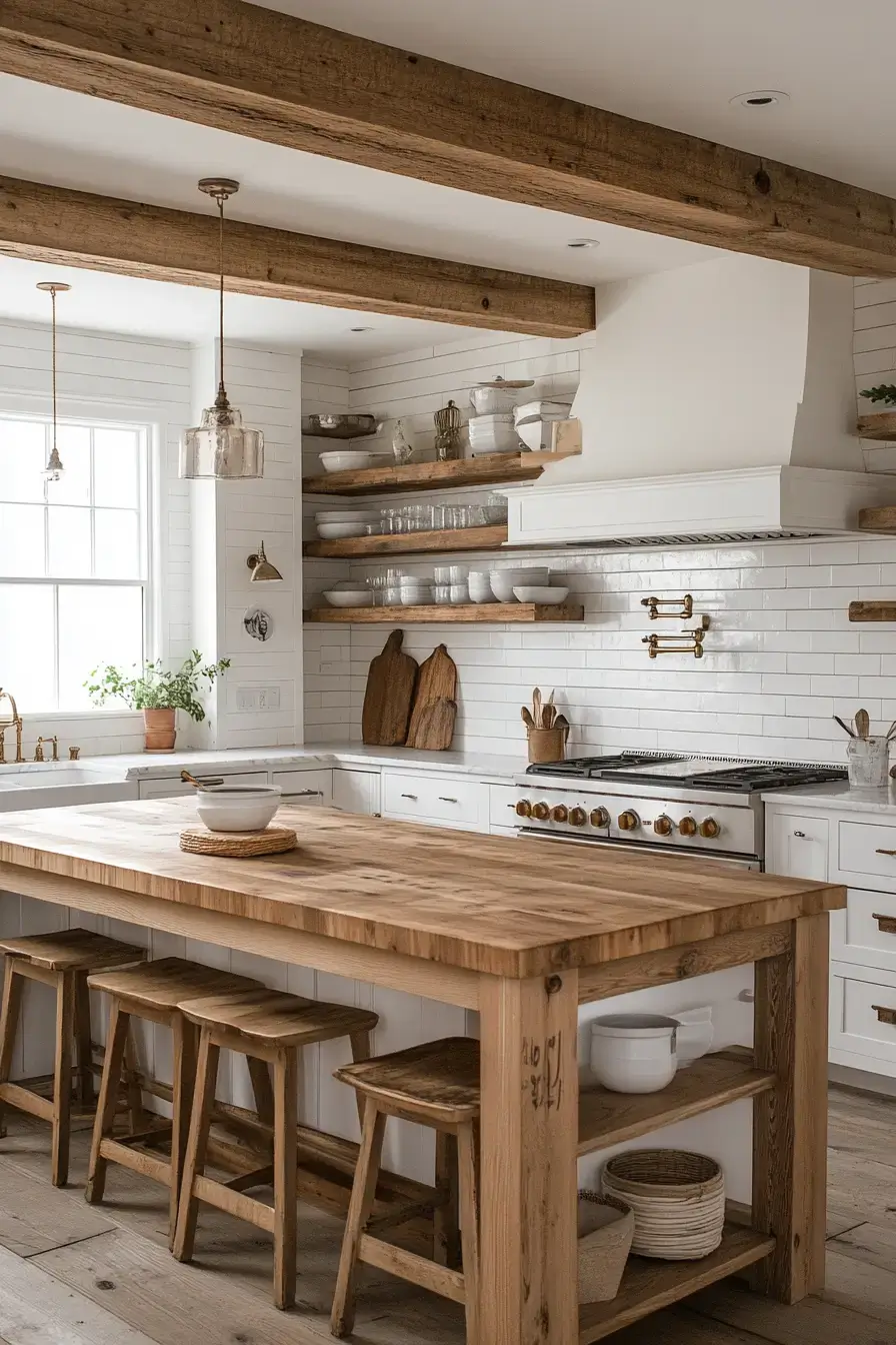 29 Farmhouse Kitchen With White Cabinets Ideas That Stay Honest 11