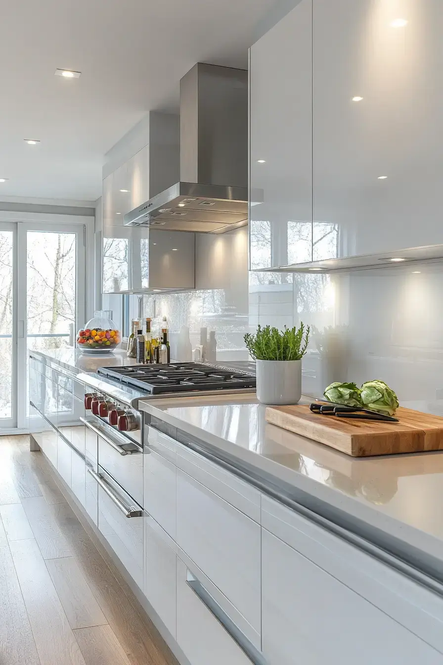 29 Aluminium Kitchen Cabinets Ideas for a Cool, Clean Look 12