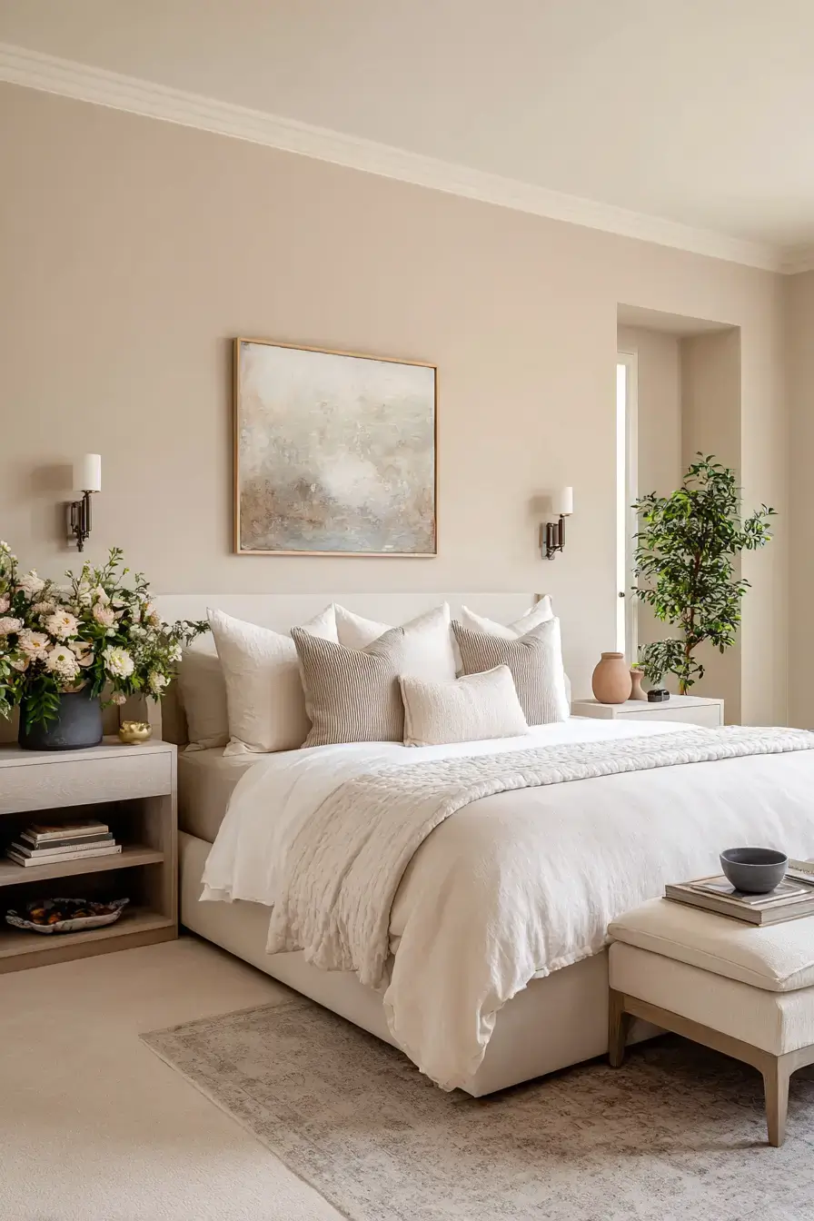29 Warm Beige Bedroom Ideas for a Room That Calms You Down 12