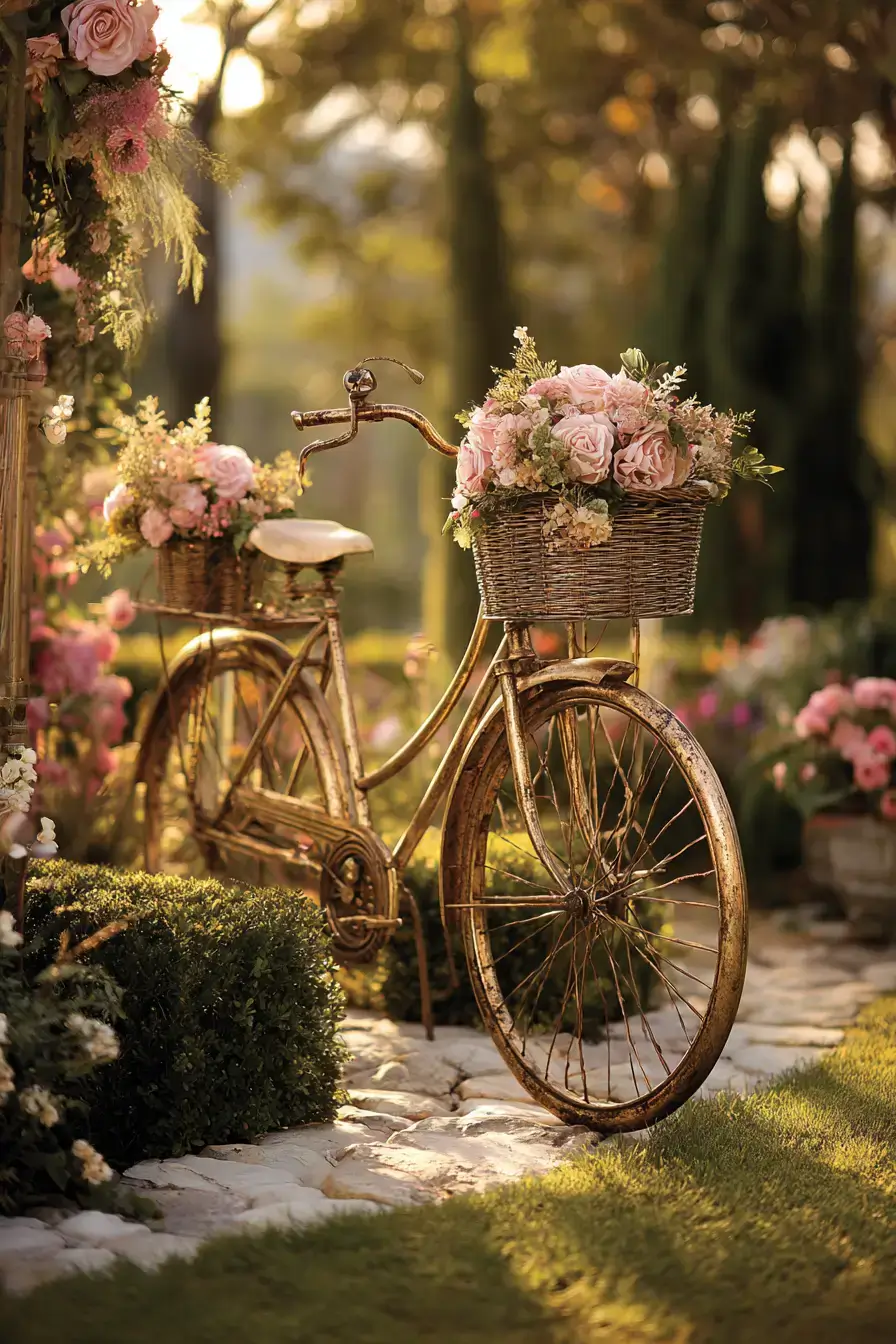 29 Bicycle Yard Decor Ideas for a Front Garden With Character 13