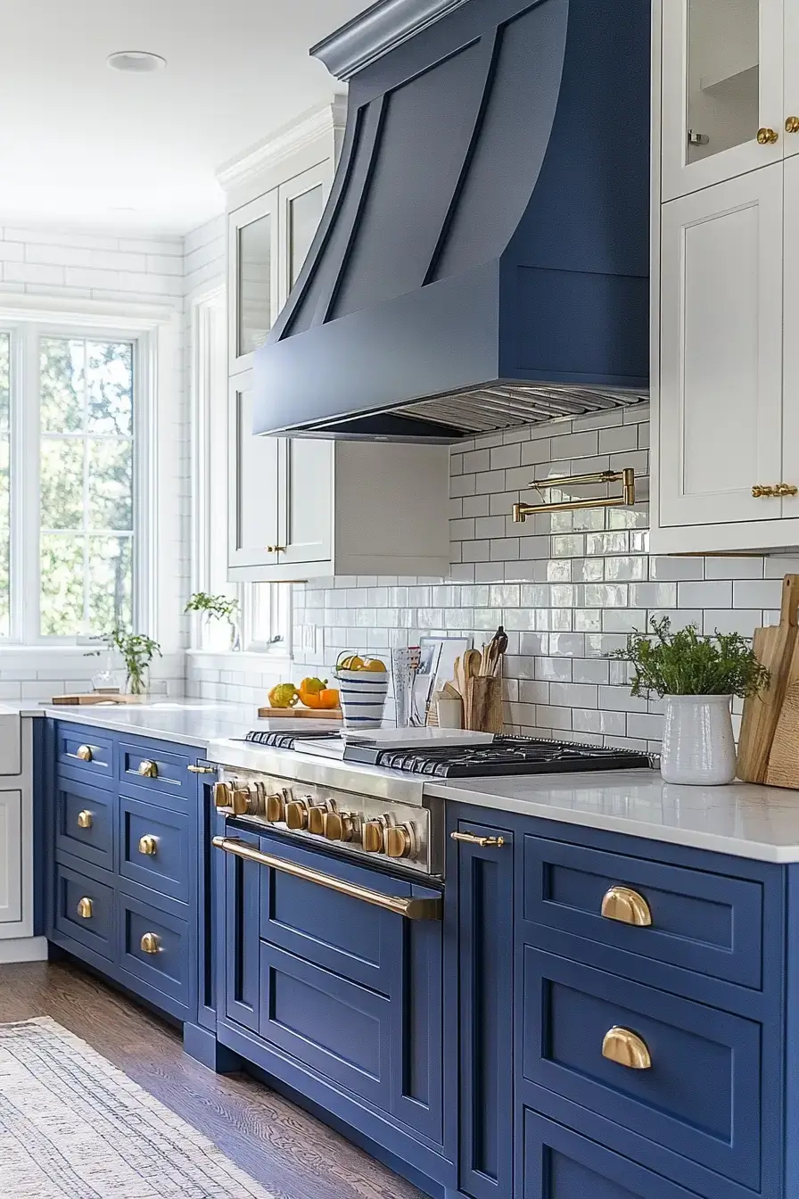 29 Two Tone Kitchen Cabinets Ideas with a Wood Island Base 13