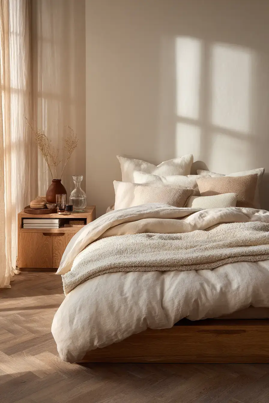 29 Warm Minimalist Bedroom Ideas That Still Feel Soft 13