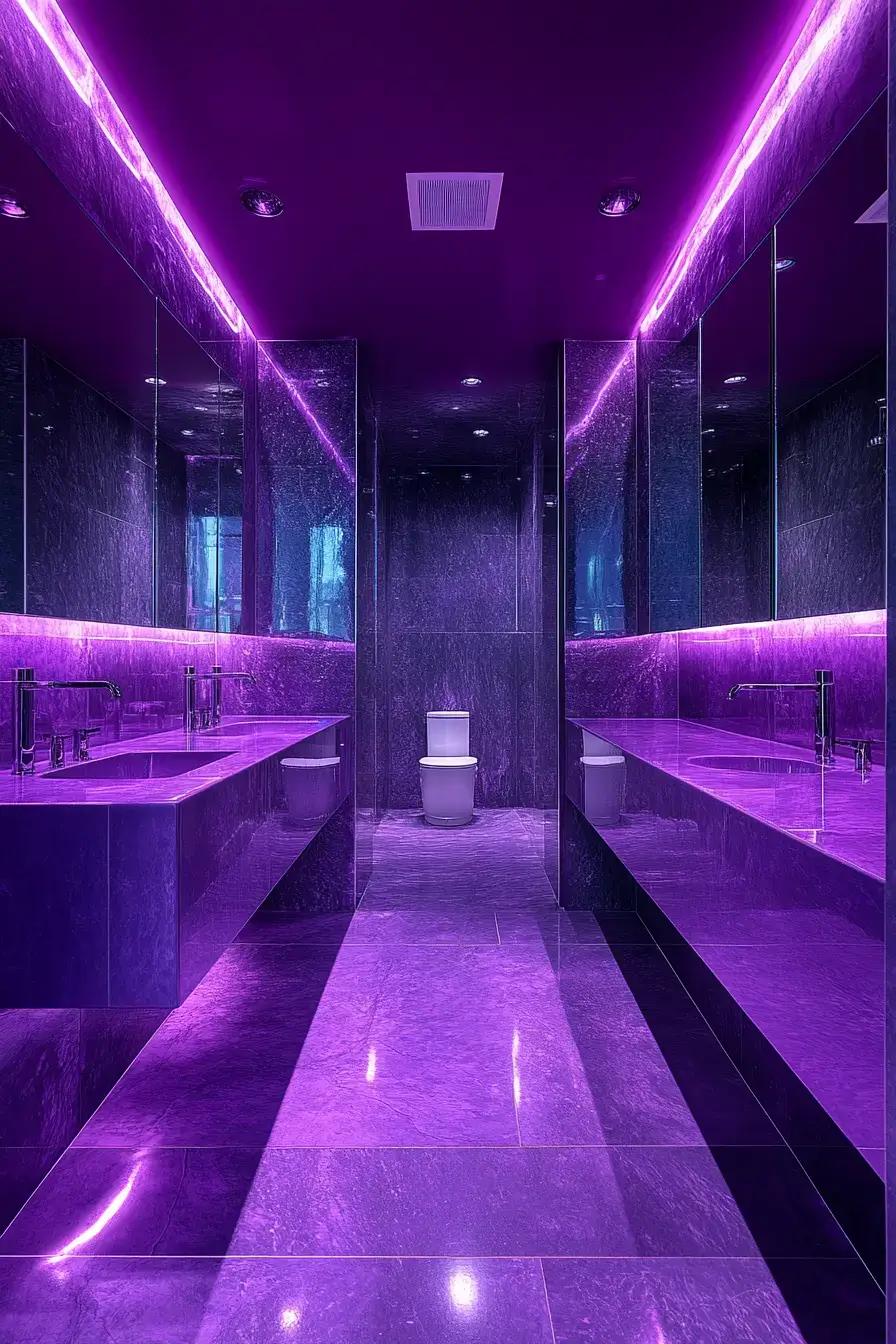 29 Purple Bathroom Ideas That Read Warm, Not Childish 13