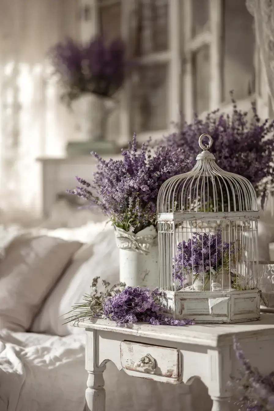 29 Vintage Birdcage Decor Ideas for a Cottage Corner 14