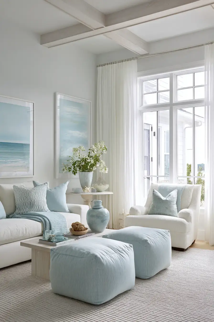 29 Beachy Living Room Ideas for an Open, Airy Space 14