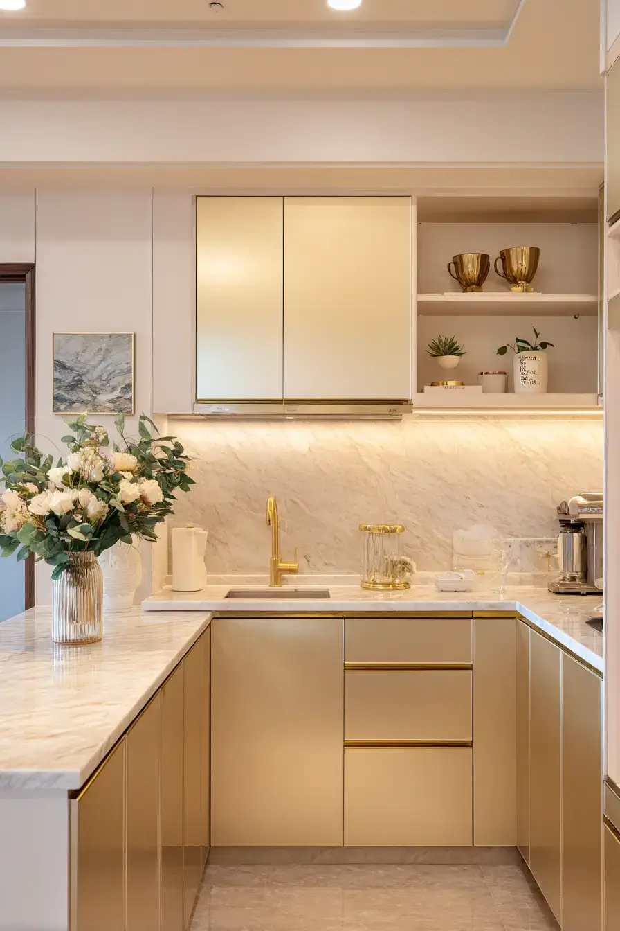 29 Aluminium Kitchen Cabinets Ideas for a Cool, Clean Look 14