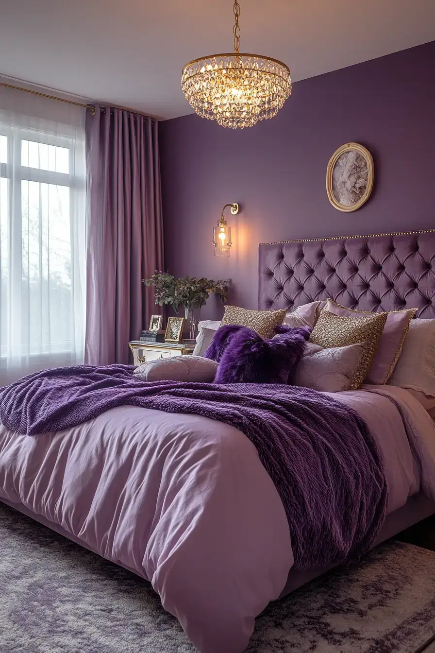 29 Purple Themed Bedroom Ideas That Make the Bold Color Feel Easy to Live With 15