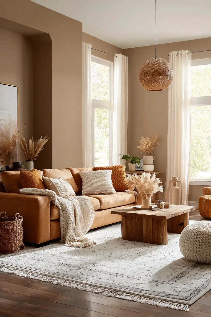 29 Warm Earthy Living Room Ideas Grounded in Real Materials 16