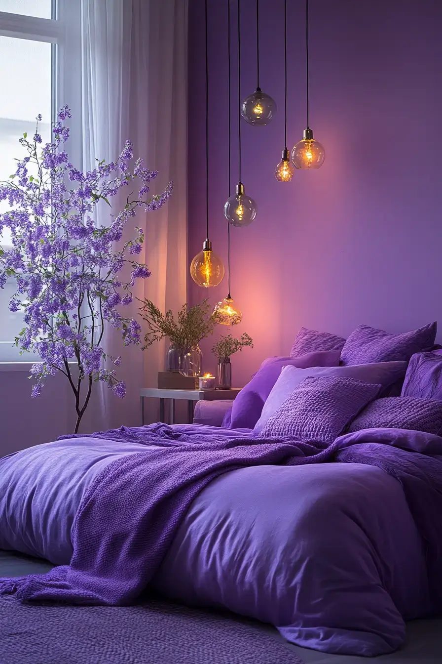 29 Purple Themed Bedroom Ideas That Make the Bold Color Feel Easy to Live With 16