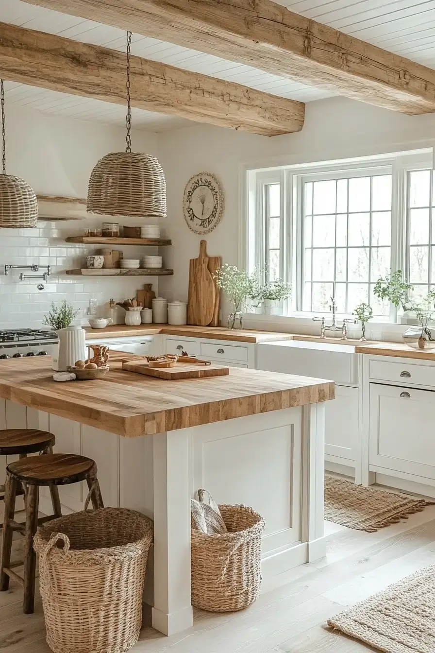 29 Farmhouse Kitchen With White Cabinets Ideas That Stay Honest 16