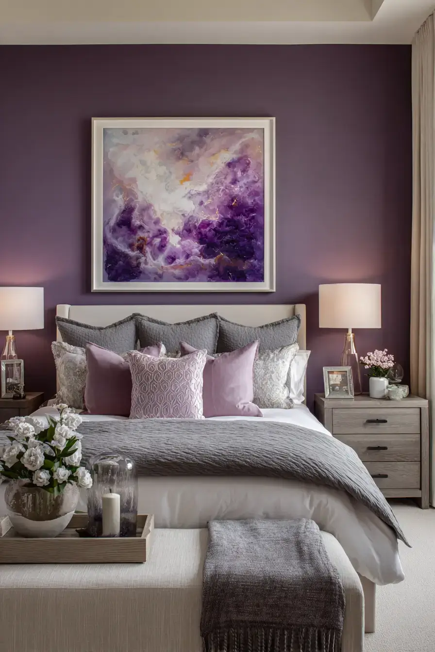 29 Purple Themed Bedroom Ideas That Make the Bold Color Feel Easy to Live With 17