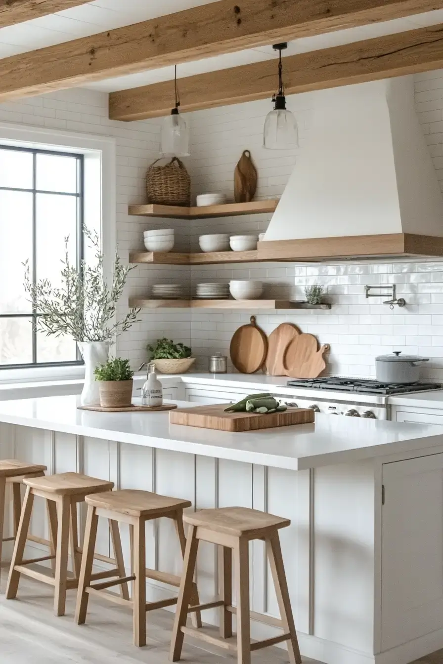 29 Farmhouse Kitchen With White Cabinets Ideas That Stay Honest 17