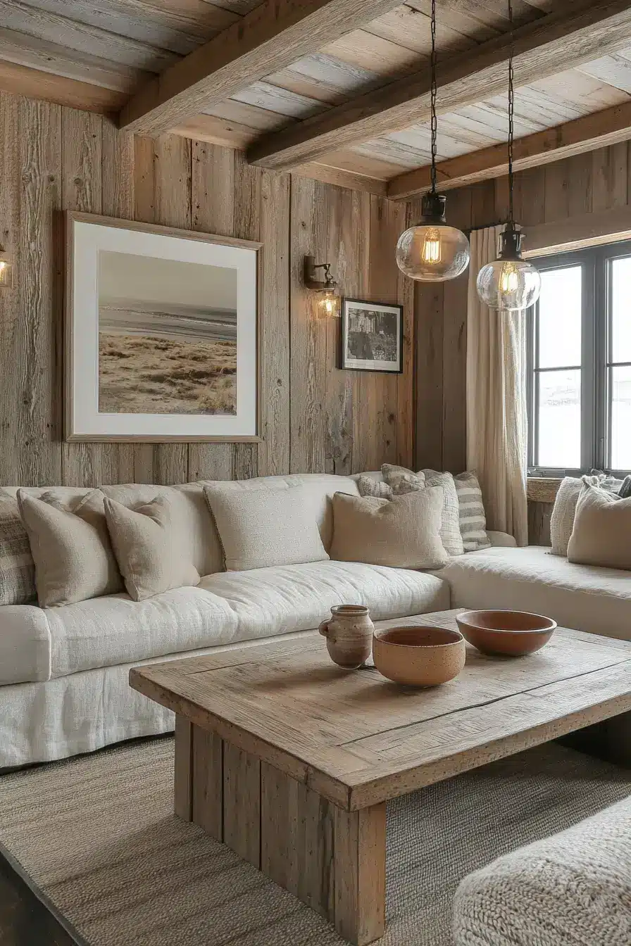 29 Warm Rustic Living Room Ideas with a Real Fireplace Feel 18