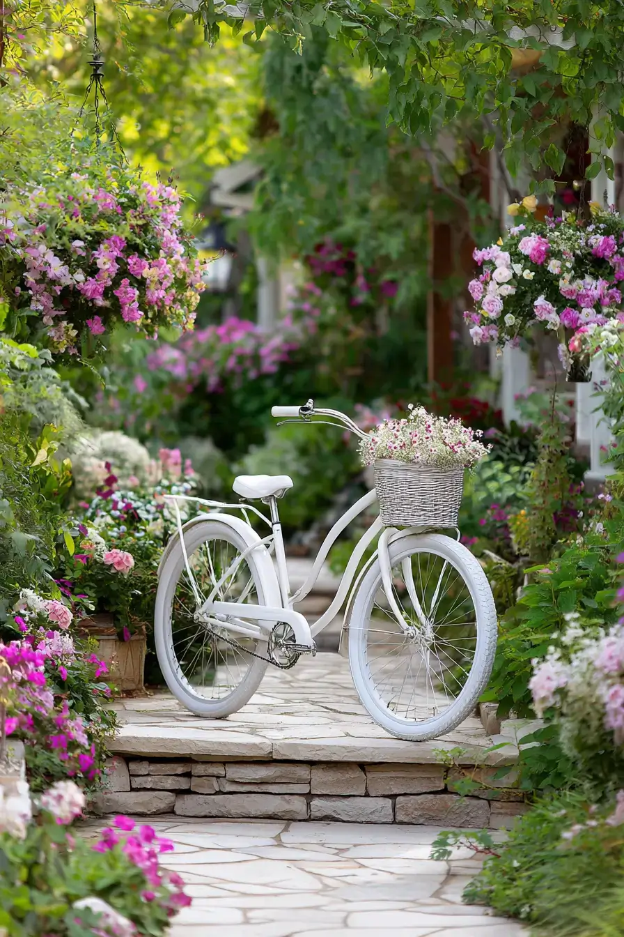 29 Bicycle Yard Decor Ideas for a Front Garden With Character 18