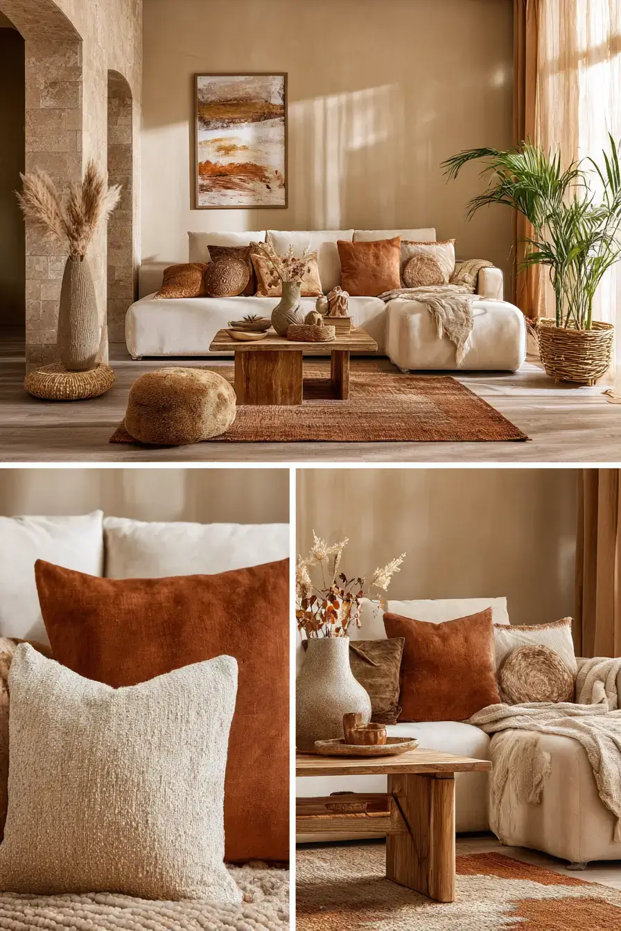 29 Warm Earthy Living Room Ideas Grounded in Real Materials 2