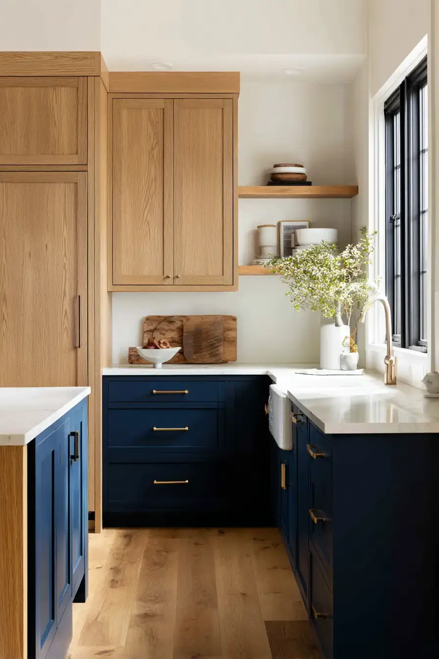 29 Two Toned Kitchen Cabinets Ideas That Split the Color Right 2