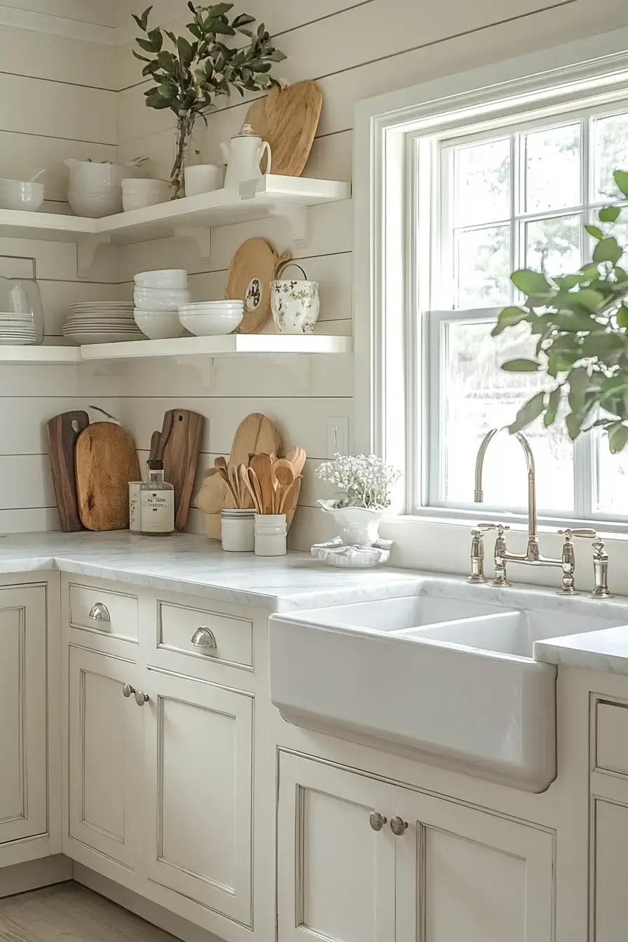 29 Farmhouse Kitchen With White Cabinets Ideas That Stay Honest 2