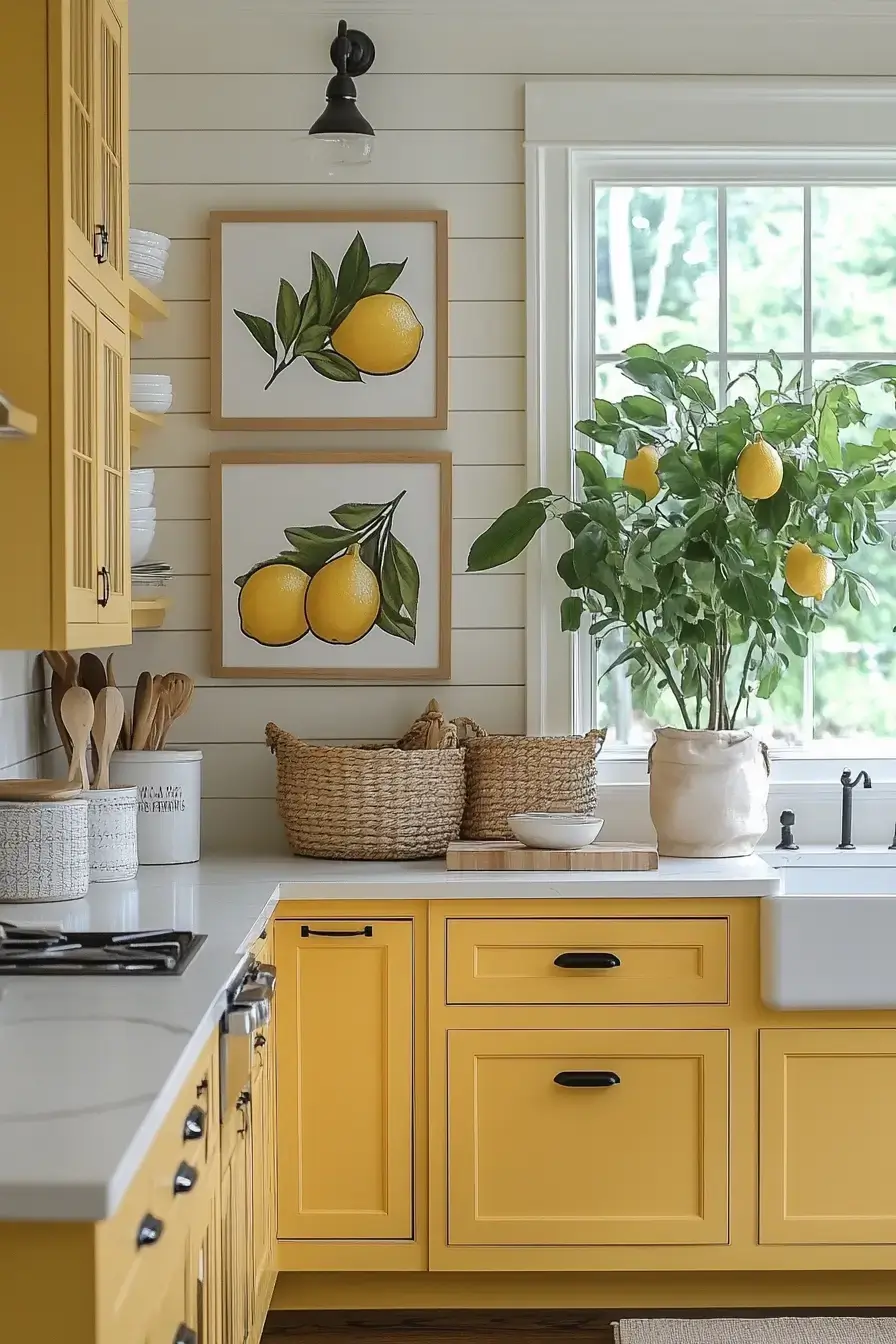 29 Lemon Themed Kitchen Ideas for a Bright, Cheerful Space 2