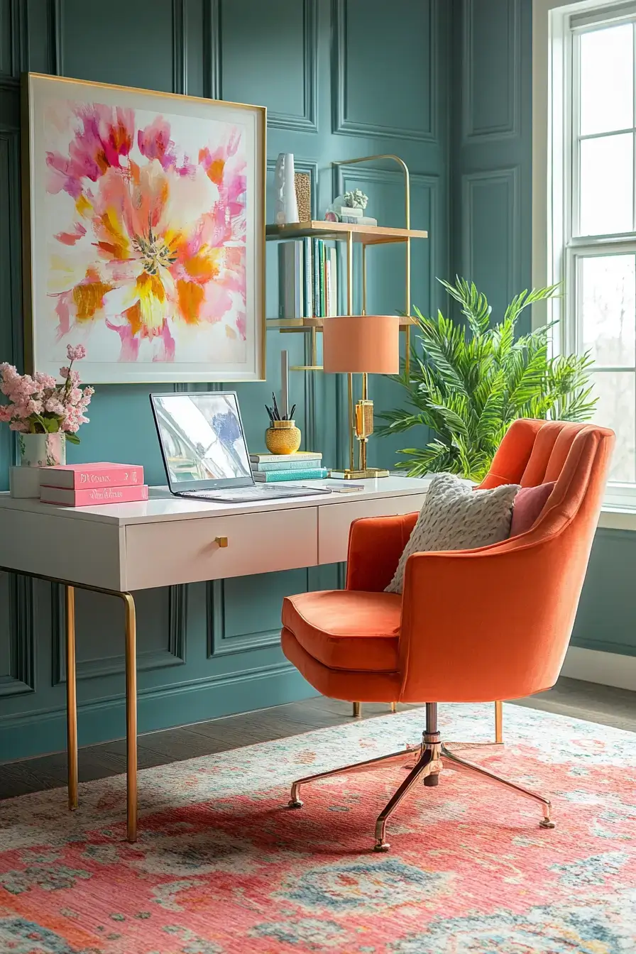 29 Dopamine Decor Office Ideas That Make the Desk Bearable 20