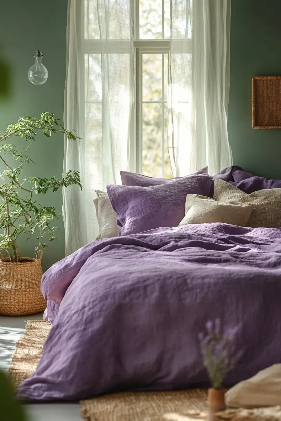 29 Purple Themed Bedroom Ideas That Make the Bold Color Feel Easy to Live With 21