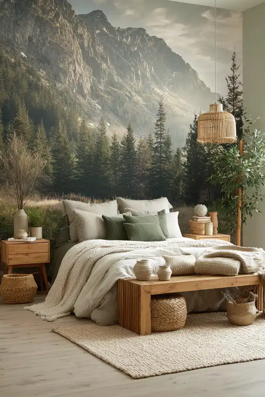 29 Nature Themed Bedroom Ideas That Keep the Outdoors Close 21