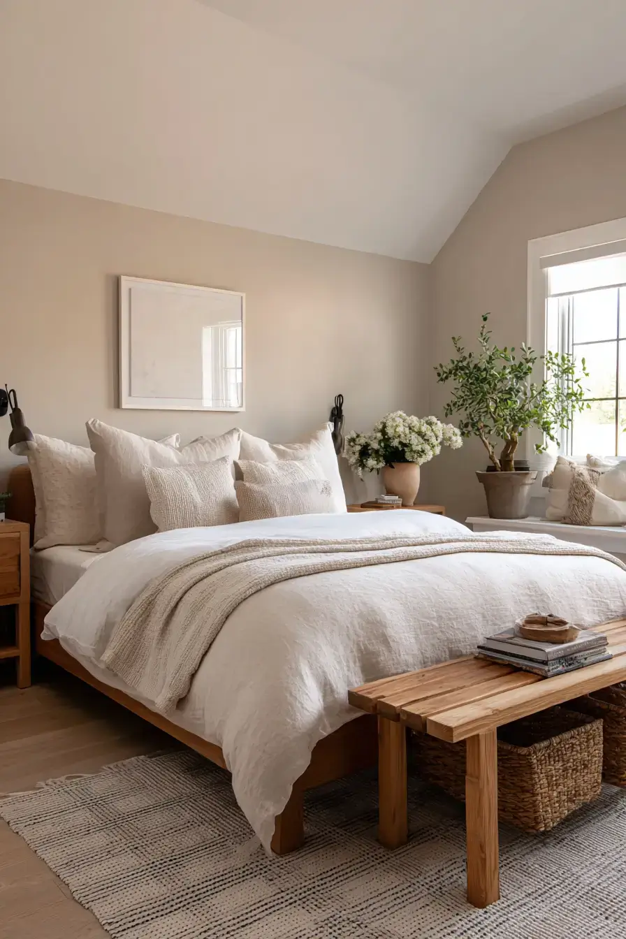 29 Warm Beige Bedroom Ideas for a Room That Calms You Down 21