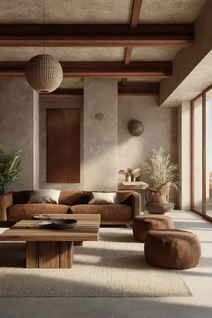 29 Warm Earthy Living Room Ideas Grounded in Real Materials 21