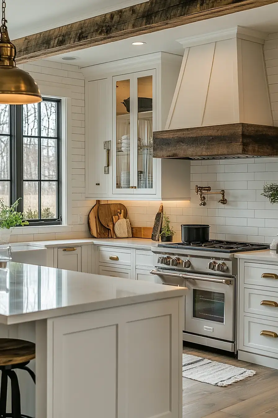 29 Farmhouse Kitchen With White Cabinets Ideas That Stay Honest 23