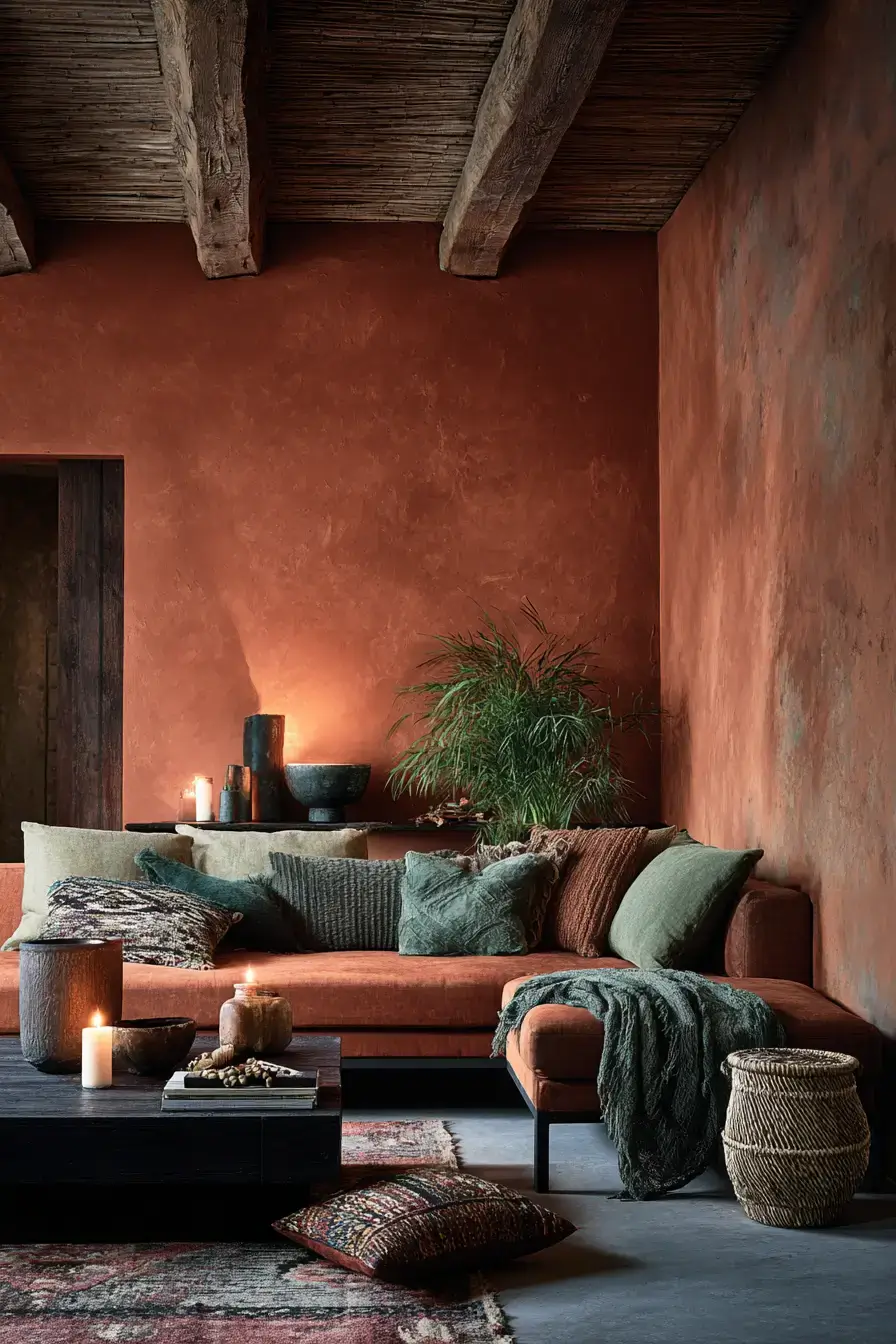 29 Warm Rustic Living Room Ideas with a Real Fireplace Feel 23