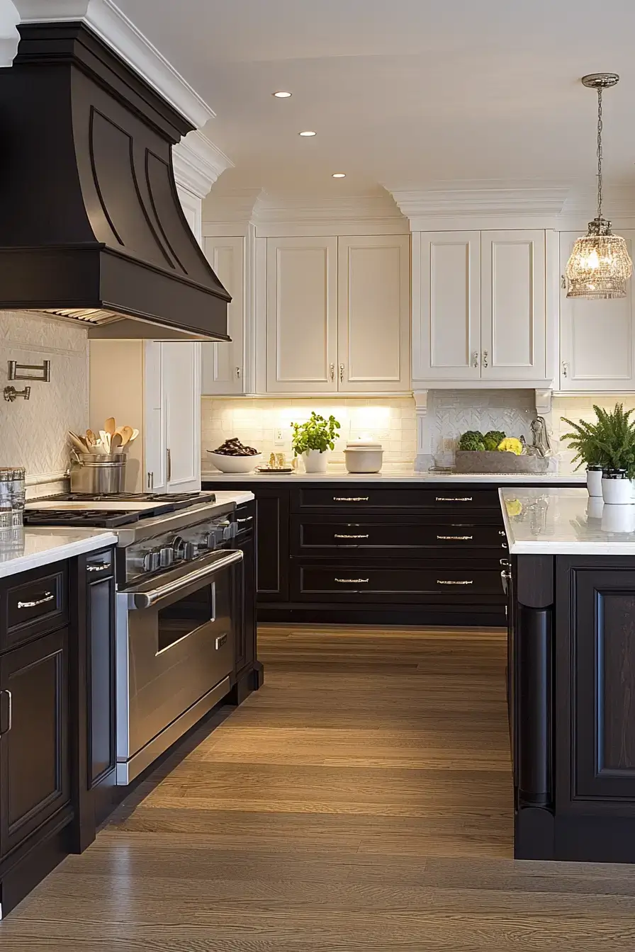 29 Two Toned Kitchen Cabinets Ideas That Split the Color Right 23
