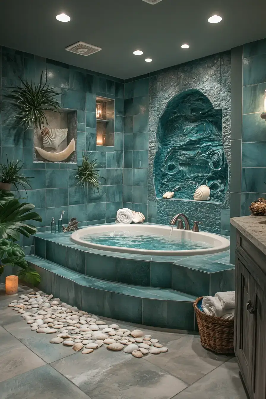 29 Ocean Themed Bathroom Ideas That Bring the Shore Indoors 23