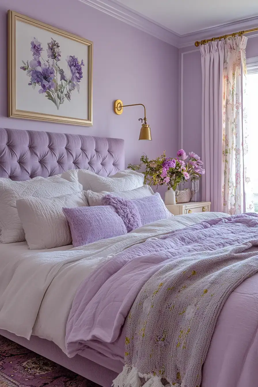 29 Purple Themed Bedroom Ideas That Make the Bold Color Feel Easy to Live With 23