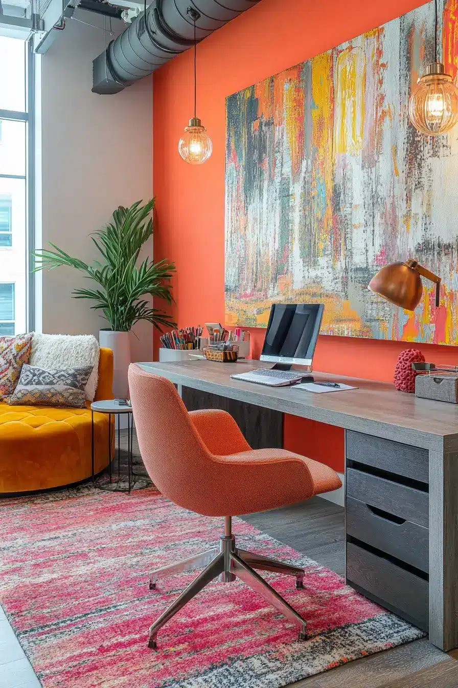 29 Dopamine Decor Office Ideas That Make the Desk Bearable 23