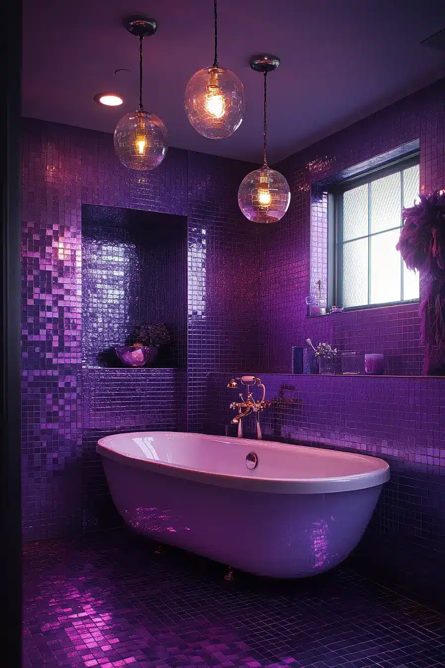 29 Purple Bathroom Ideas That Read Warm, Not Childish 23