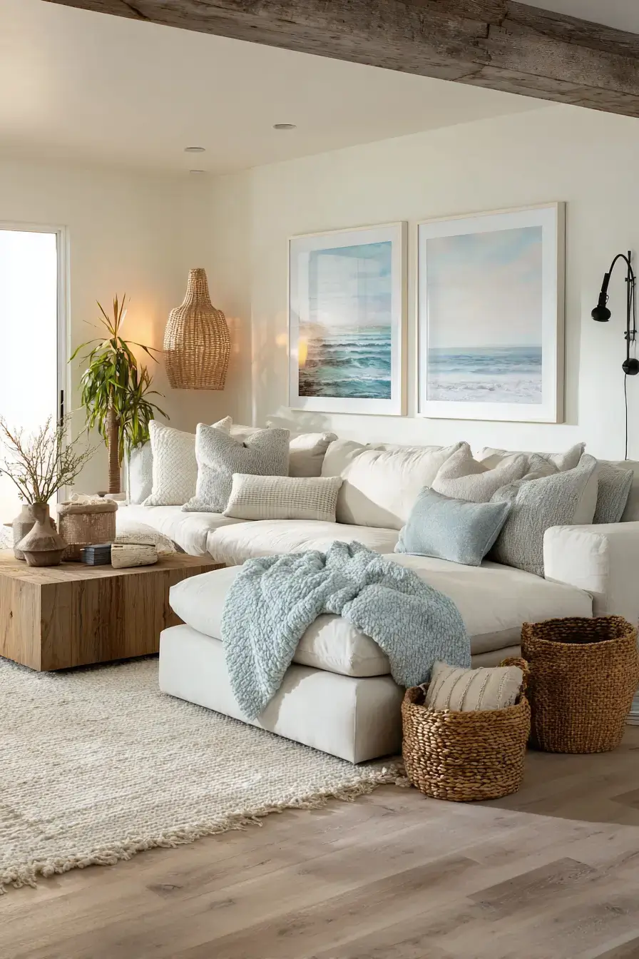 29 Beachy Living Room Ideas for an Open, Airy Space 24