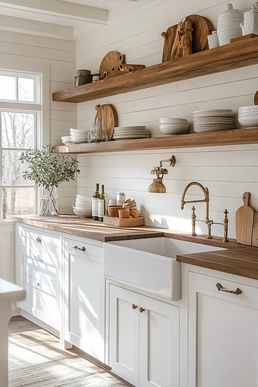29 Farmhouse Kitchen With White Cabinets Ideas That Stay Honest 24