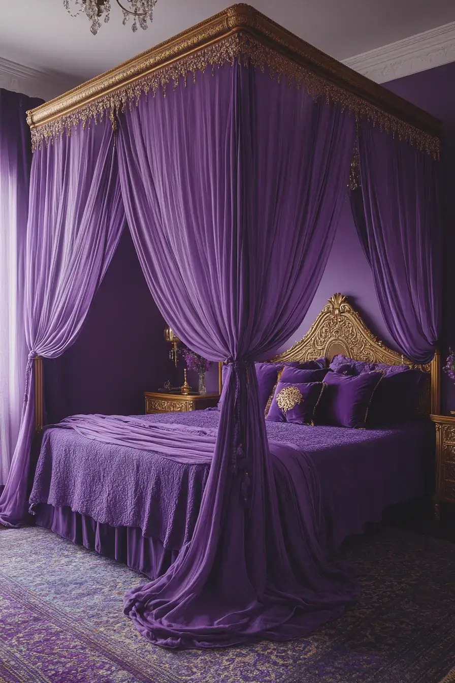29 Purple Themed Bedroom Ideas That Make the Bold Color Feel Easy to Live With 24