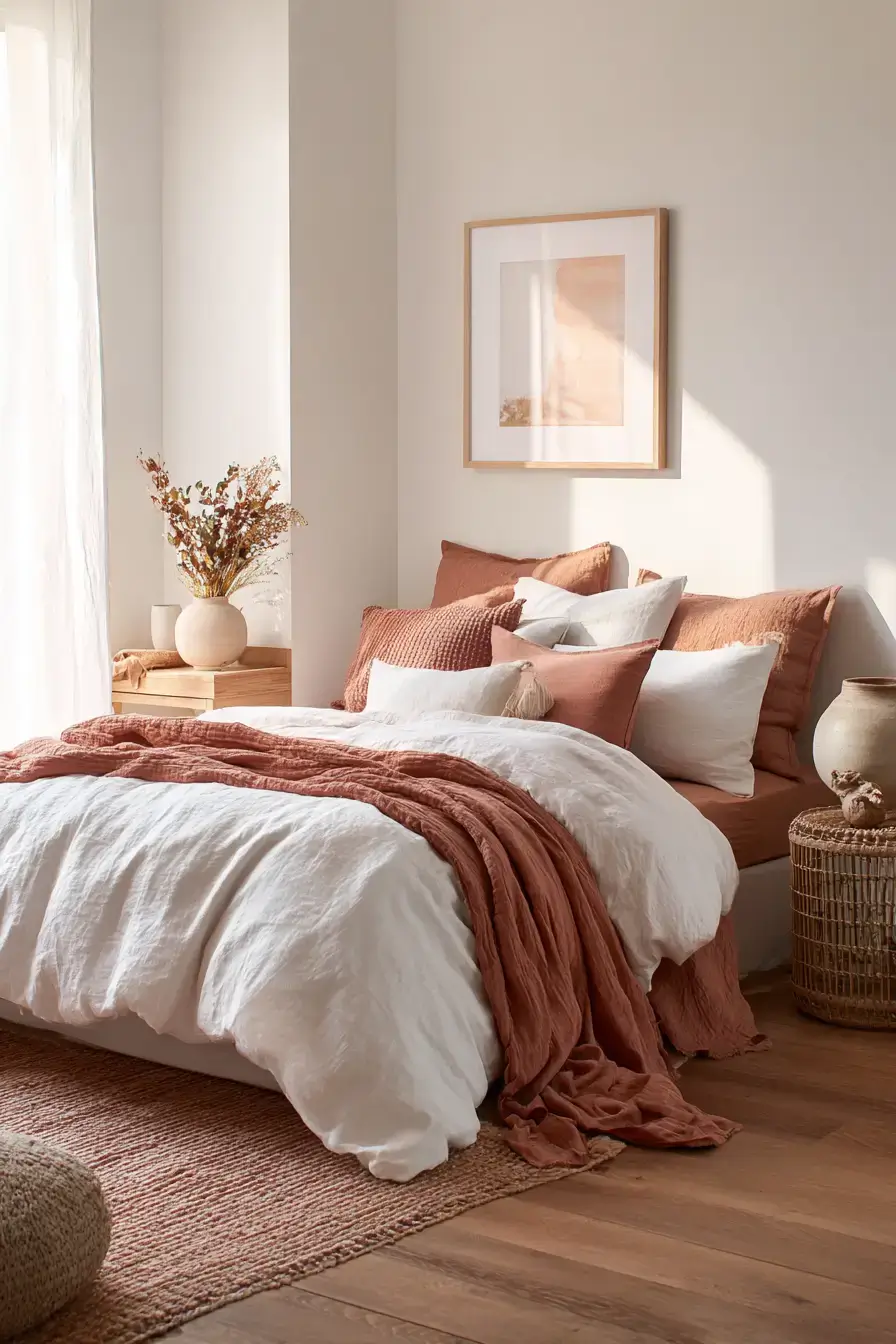 29 Warm Minimalist Bedroom Ideas That Still Feel Soft 24