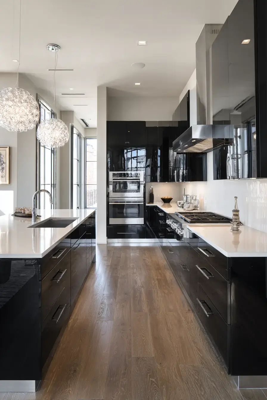 29 Two Tone Kitchen Cabinets Ideas with a Wood Island Base 25