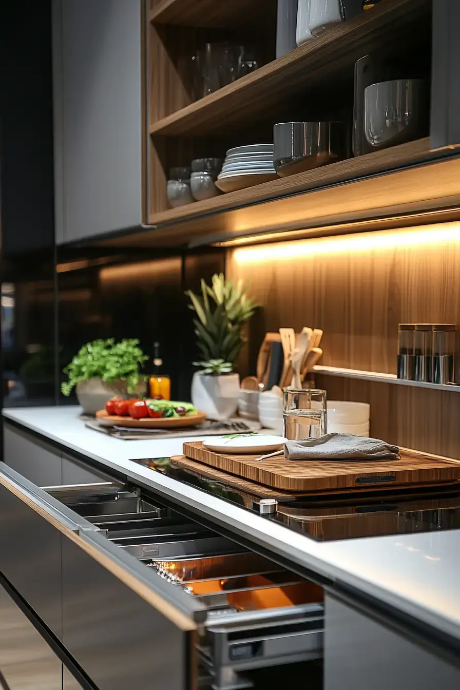 29 Aluminium Kitchen Cabinets Ideas for a Cool, Clean Look 25