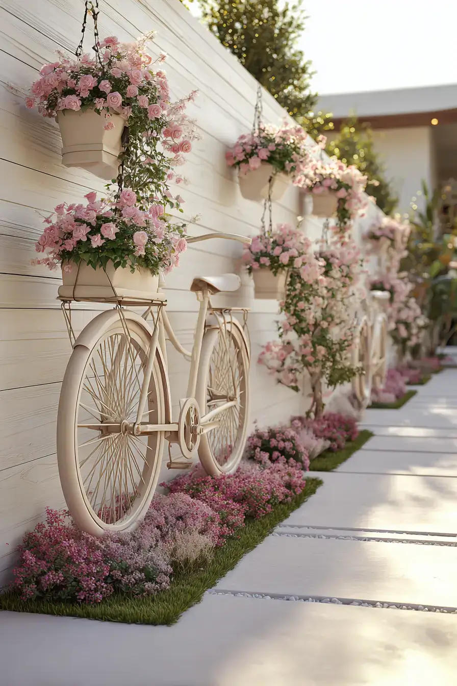 29 Bicycle Yard Decor Ideas for a Front Garden With Character 25