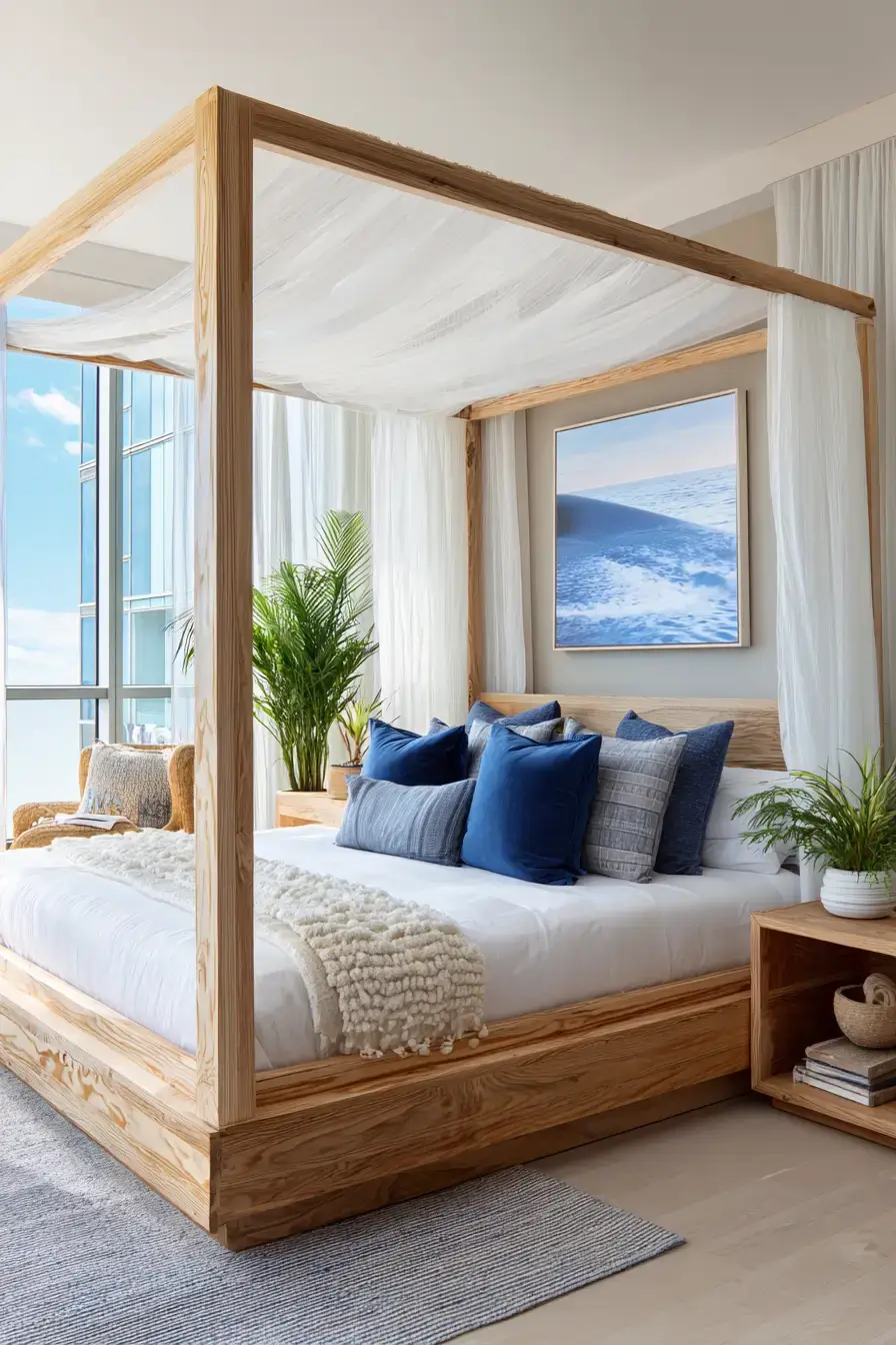 29 Beach Theme Bedroom Ideas for a Room That Feels Like a Cottage 26