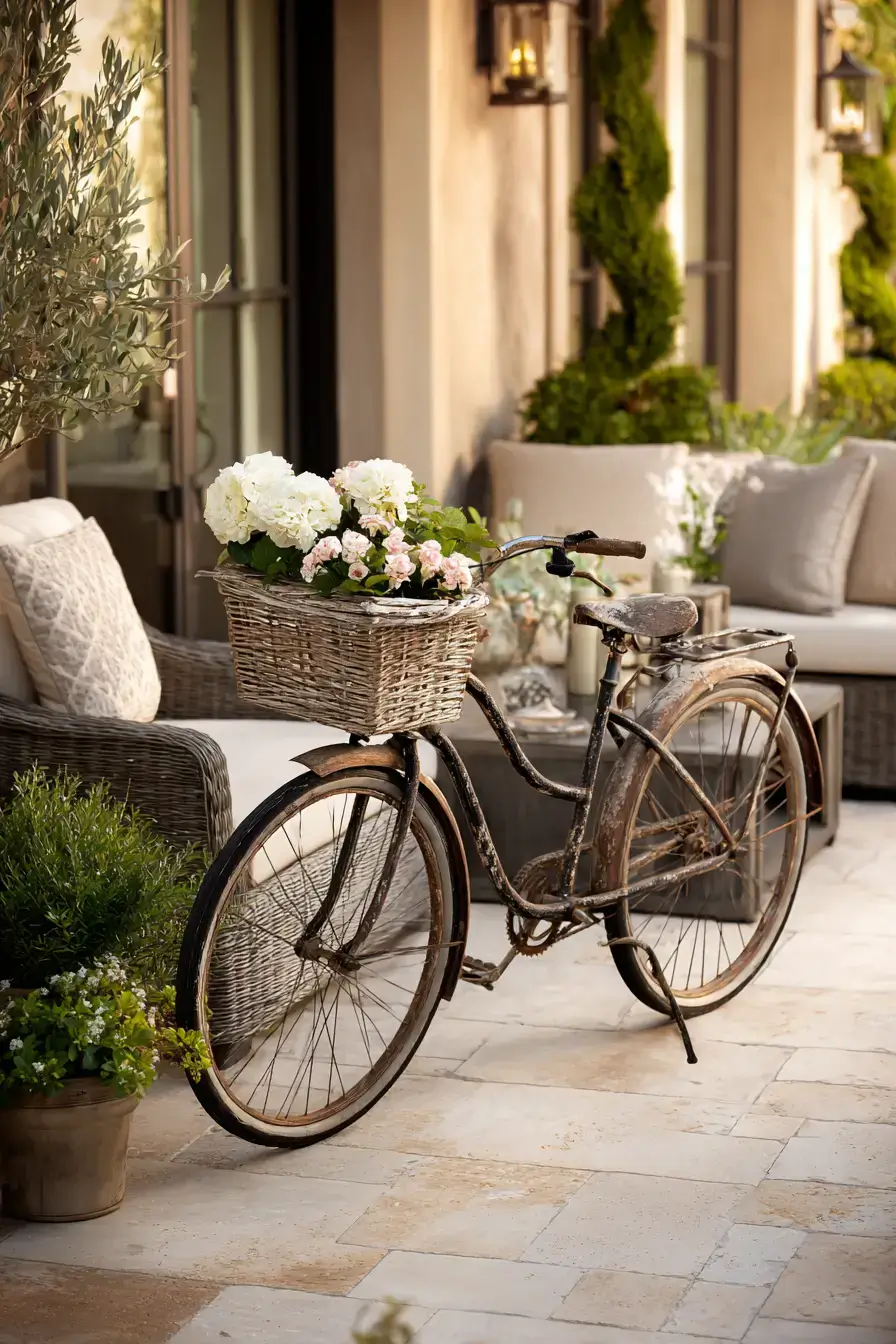 29 Bicycle Yard Decor Ideas for a Front Garden With Character 26