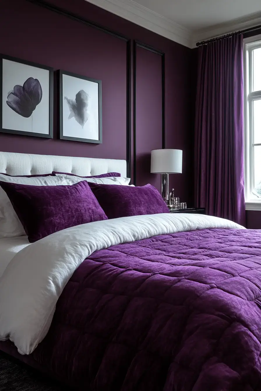 29 Purple Themed Bedroom Ideas That Make the Bold Color Feel Easy to Live With 26