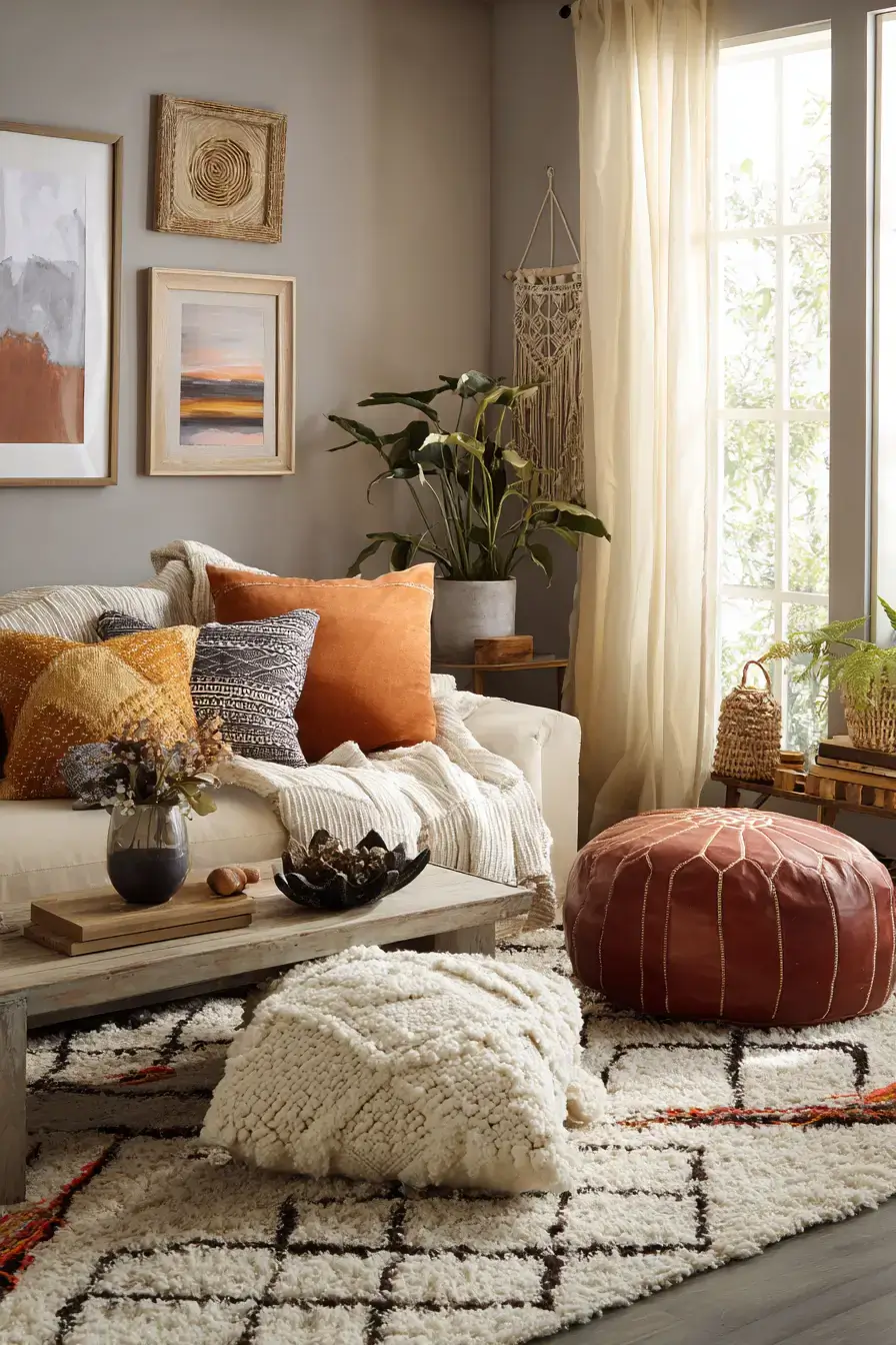 29 Warm Boho Living Room Ideas That Skip the Clichés 27