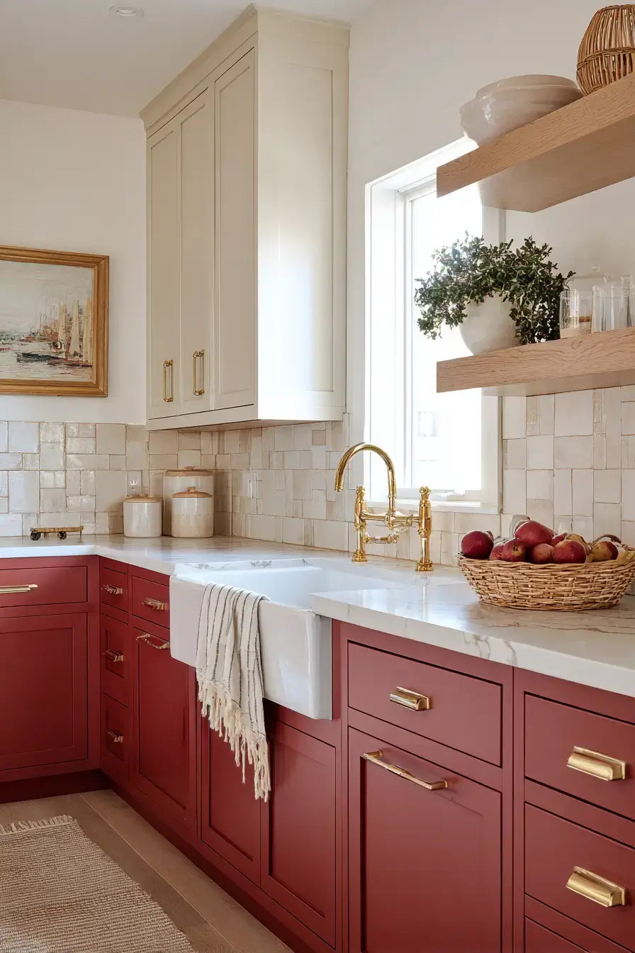 29 Two Toned Kitchen Cabinets Ideas That Split the Color Right 27